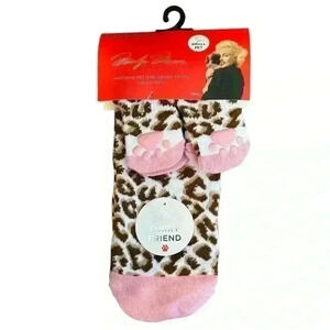 🌈 6/$60, NWT, Chatties Pet & Owner Sock Set, Brown, Leopard, Small Dog